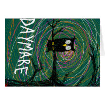 Daymare spooky owl greeting card
