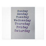 Days OfThe Week Custom Announcement