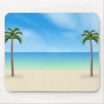 Daytime Beach Scene: Custom Mousepad