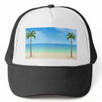 Daytime Beach Scene: Mesh Hat