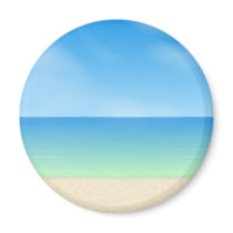 Daytime Beach Scene: Magnet