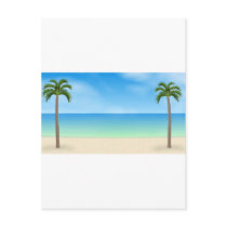 Daytime Beach Scene: Postcard