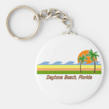 Daytona Beach Florida RETRO Tshirt Key Chain