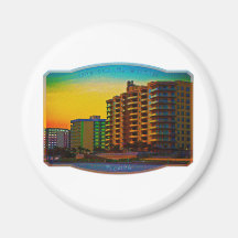 Daytona Beach Shores Coastal Resorts Framed Art Magnets