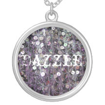 Dazzle, Purple Sequins & Beads Necklaces