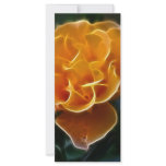Dazzling orange rose and meaning custom rack cards