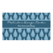 Dazzling Raindrops Business Card, Brilliant blue