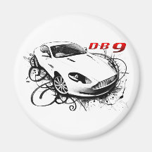 DB9 in swirls Fridge Magnet