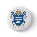 de Bruin Family Crest buttons