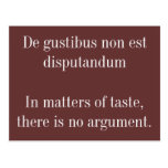De Gustibus... Post Card