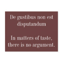 De Gustibus... Post Card