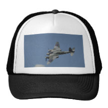 De Havilland Mosquito T3 banking, showing invasion Trucker Hats