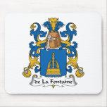 de la Fontaine Family Crest mousepads