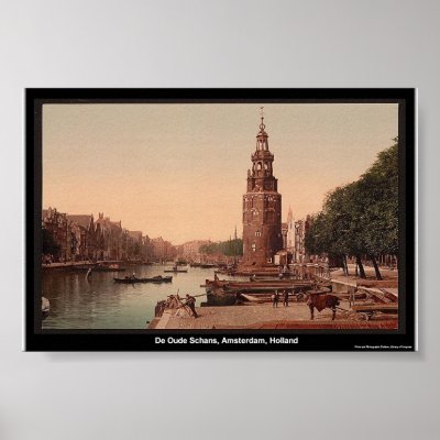 De Oude Schans, Amsterdam, Holland Print by eyecandy