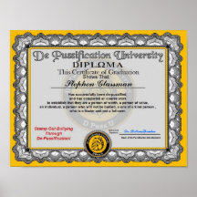 De Pussification University Diploma Print