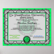 De Pussification University Diploma Print