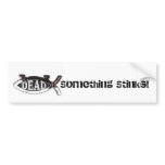 Dead Darwin Fish-Something Stinks bumper stickers