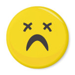 dead depressed smiley face magnets