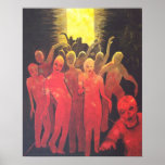 Dead End Zombie Horde Silhouette horror art Poster posters