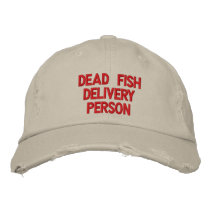 dead fish delivery person embroidered hat
