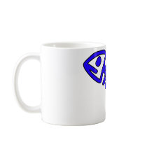Dead Fish Skeleton Skull Bones Fossil Blue Mug