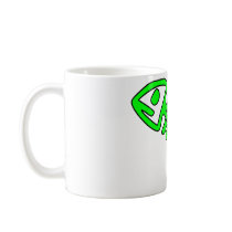Dead Fish Skeleton Skull Bones Fossil Green Coffee Mugs