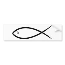 Dead Jesus Fish Bumper Stickers