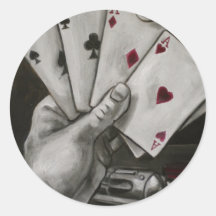 Dead Man's Hand Sticker
