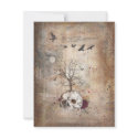 Dead tree dark art invitation card