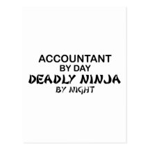 Deadly Ninja by Night - Accountant Postcard