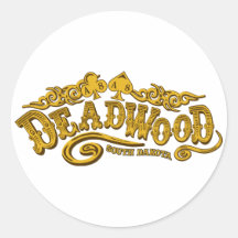 Deadwood Saloon Round Stickers