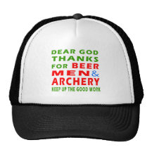 Dear God Thanks For Beer Men And Archery Trucker Hat