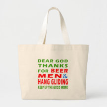 Dear God Thanks For Beer Men And Hang Gliding Canvas Bag