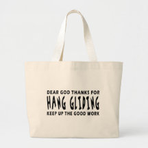 Dear God Thanks For Hang Gliding Canvas Bag