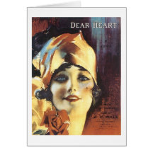 Dear Heart Vintage Songbbok Cover Card