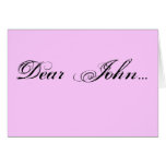 Dear John... Greeting Card