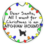 Dear Santa Afghan Hound stickers
