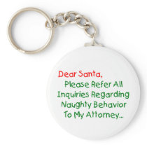 Dear Santa Attorney Keychains