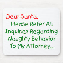 Dear Santa Attorney Mousemat