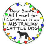 Dear Santa Australian Cattle Dog Stickers