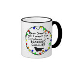 Dear Santa Bearded Collie Mug