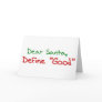 Dear Santa, Define Good Card