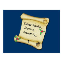 Dear Santa...Define Naughty T-shirts, Baby Clothes Post Card