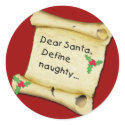 Dear Santa...Define Naughty T-shirts, Baby Clothes stickers