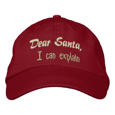 Dear Santa,, I can explain Embroidered Hat by EmbroideredGifts4You
