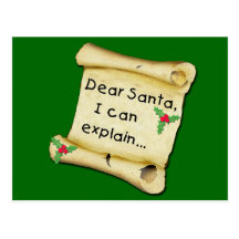 Dear Santa...I Can Explain Funny Kids Tshirt Post Card
