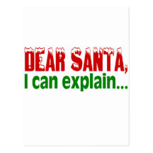 Dear Santa, I Can Explain Postcards