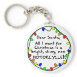 Dear Santa Motorcycle keychains