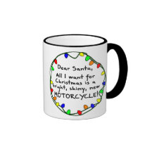 Dear Santa Motorcycle Mug