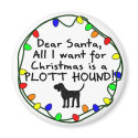Dear Santa Plott Hound magnets